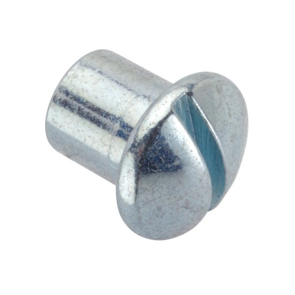 Barrel Nut, #8-32, 3/8 in Brl Lg, 13/64 in Brl Dia, Steel Zinc Plated