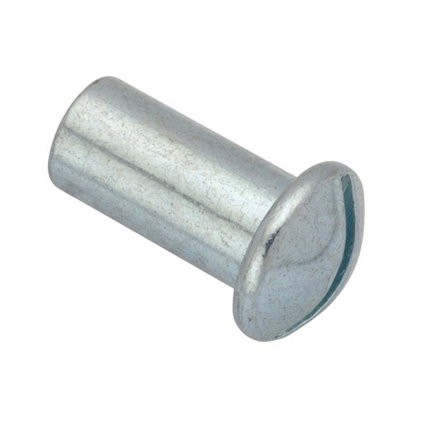Barrel Nut, #8-32, 1/2 in Brl Lg, 1/4 in Brl Dia, Steel Zinc Plated