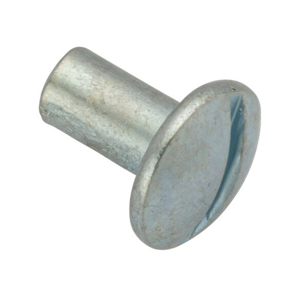 Barrel Nut, #8-32, 3/8 in Brl Lg, 13/64 in Brl Dia, Steel Zinc Plated