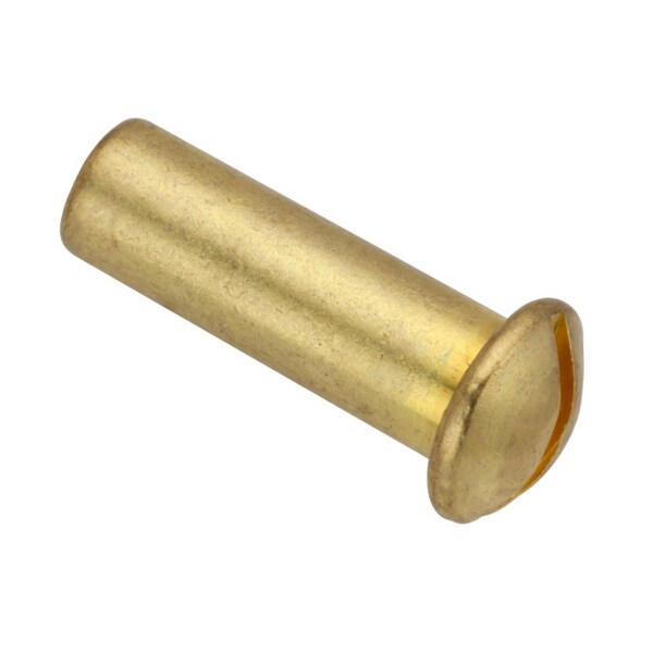 Barrel Nut, #8-32, 3/4 in Brl Lg, 1/4 in Brl Dia, Brass Unfinished