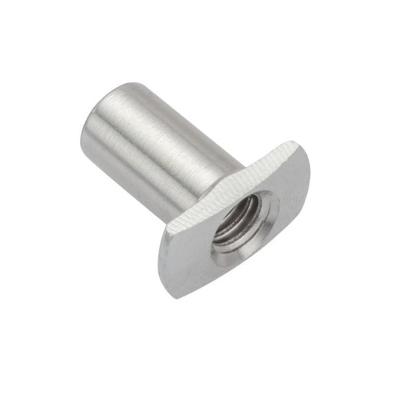 Barrel Nut, #8-32, 3/8 in Brl Lg, 13/64 in Brl Dia, Aluminum Unfinished