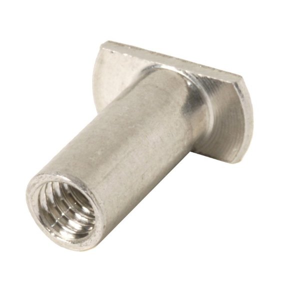 Barrel Nut, #8-32, 1/2 in Brl Lg, 13/64 in Brl Dia, Aluminum Unfinished