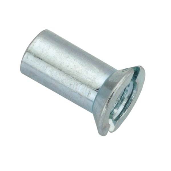 Barrel Nut, #8-32, 27/64 in Brl Lg, 13/64 in Brl Dia, Steel Zinc Plated