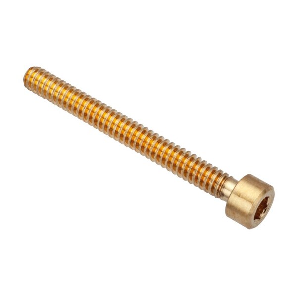#4-40 Socket Head Cap Screw, Plain Brass, 1 in Length