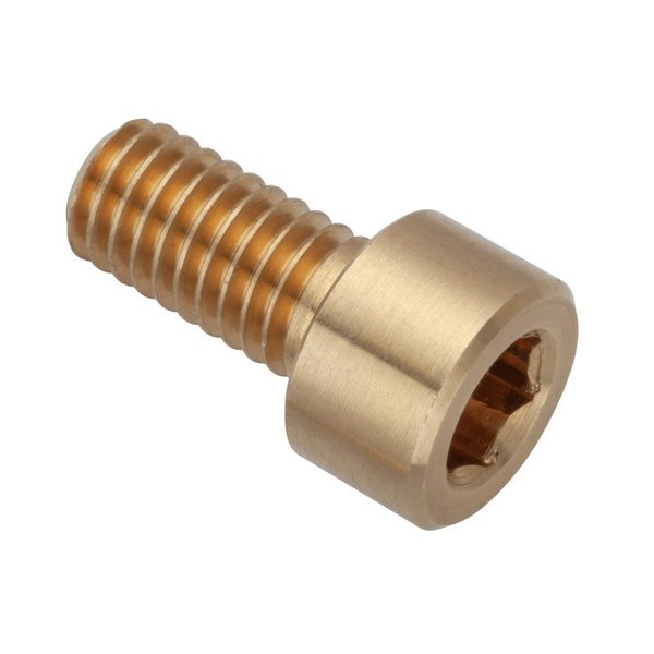 M6 Socket Head Cap Screw, Plain Brass, 12 mm Length