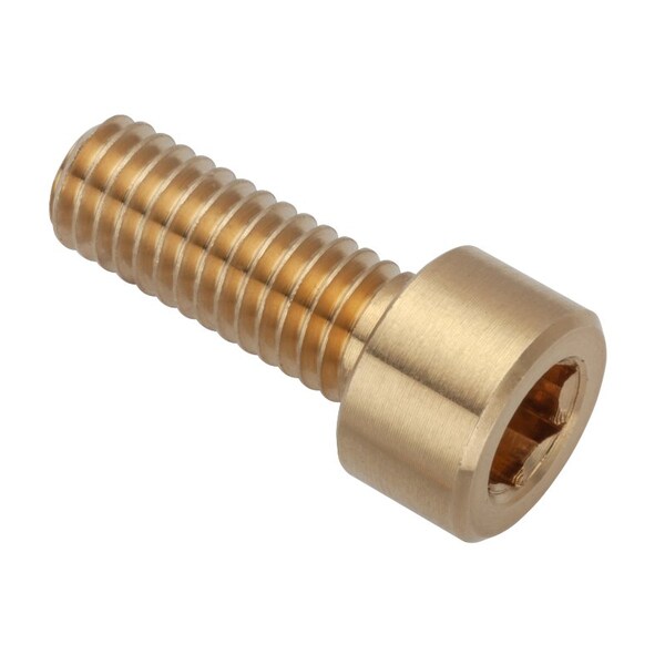M6 Socket Head Cap Screw, Plain Brass, 16 mm Length
