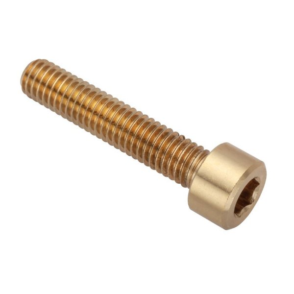 M6 Socket Head Cap Screw, Plain Brass, 30 mm Length