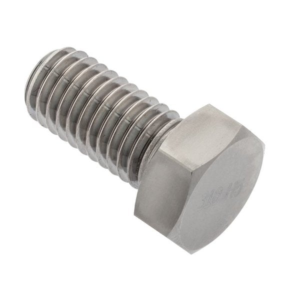 #10-32 Hex Head Cap Screw, Plain 316 Stainless Steel, 3/4 in L