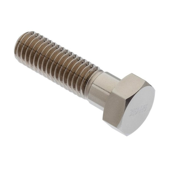 #10-32 Hex Head Cap Screw, Plain 316 Stainless Steel, 1 in L