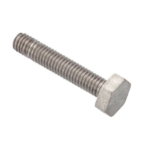 M3-0.50 Hex Head Cap Screw, Plain 316 Stainless Steel, 16 mm L