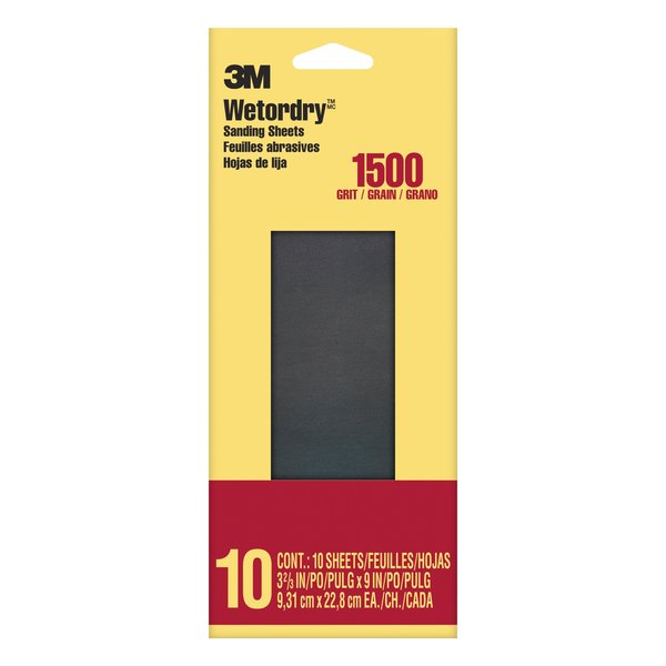 Sandpaper Sheet, 1500 Grit, 3 11/16