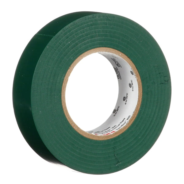 Elec Tape, 60 ft Lx3/4 in W, 6 mil, Green