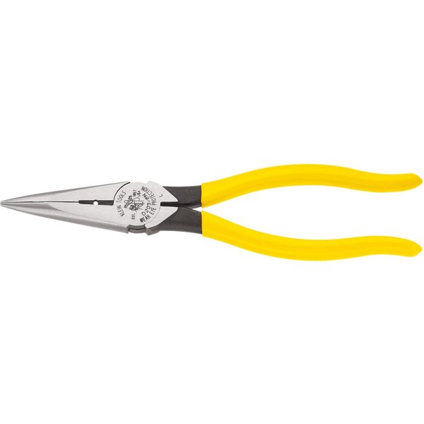 8 7/16 in D203 Needle Nose Plier, Side Cutter Plastic Dipped Handle
