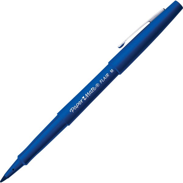 Porous Point Felt Tip Pen, Medium Blue PK12