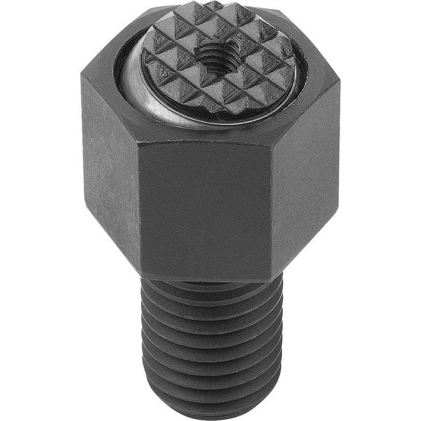 Self-Aligning Pads With O-Ring, Form:F Carbon Steel, Interchangable Insert, Comp:Tool Steel, Sw=24