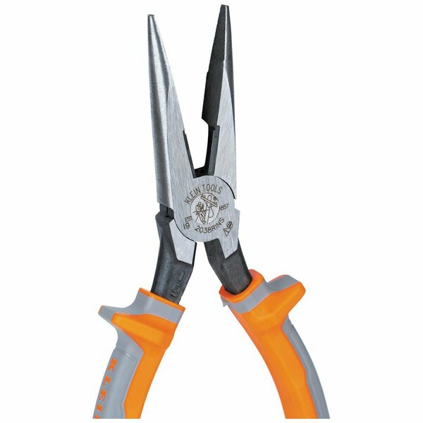 Pliers, Long Nose Side-Cutters, Insulated, 8-Inch