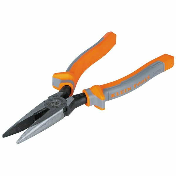 Pliers, Long Nose Side-Cutters, Insulated, 8-Inch