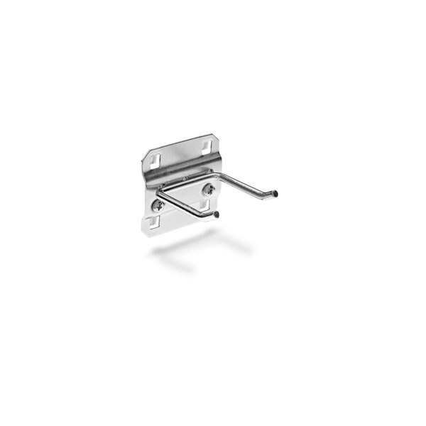 2 In. Double Rod 30 Degree Bend Steel Pegboard Hook for LocBoard 5 Pack