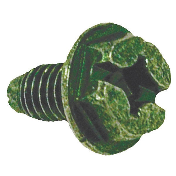Ground Screw, Slotted, Thread 10-32, PK100