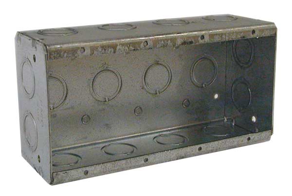 Electrical Box, Masonry, 63.5 cu in, 4 Gang