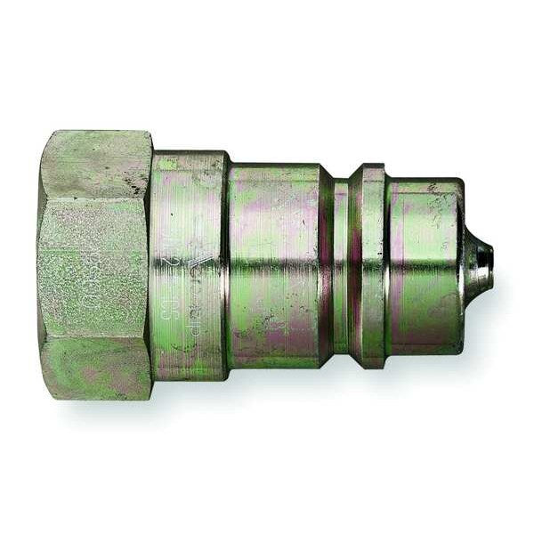 Hydraulic Quick Connect Hose Coupling, Steel Body, Push-to-Connect Lock, 1/4