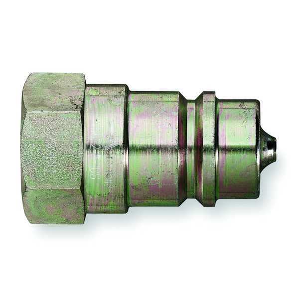 Hydraulic Quick Connect Hose Coupling, Steel Body, Push-to-Connect Lock, 7/16
