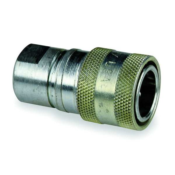 Hydraulic Quick Connect Hose Coupling, Steel Body, Sleeve Lock, 1/2