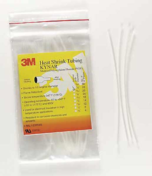 Shrink Tubing, 0.5in ID, Clear, 4ft, PK100