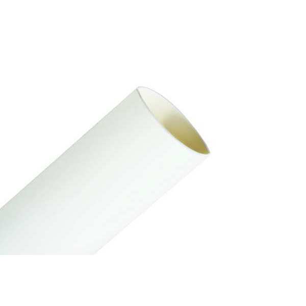 Shrink Tubing, 0.5in ID, White, 4ft, PK100