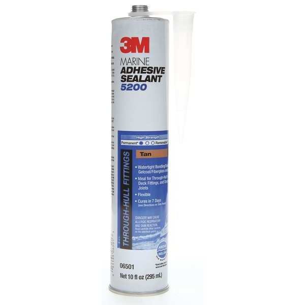 Marine Sealant, 10 oz, Cartridge, Tan, Polyurethane Base, 12 PK