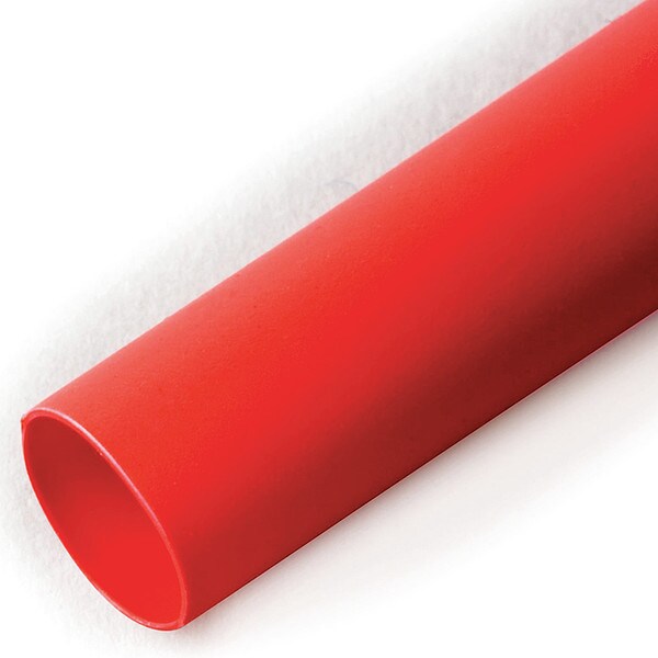 Shrink Tubing, 0.187in ID, Red, 100ft, PK3