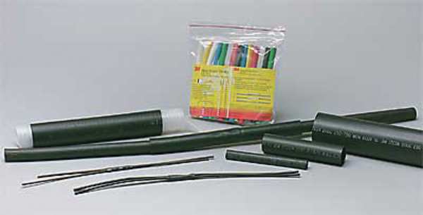Shrink Tubing, 0.5in ID, Black, 6in, PK100
