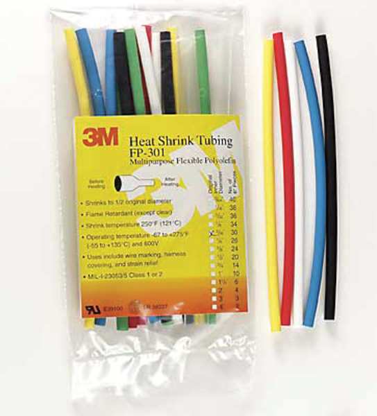 Shrink Tubing, 0.5in ID, Red, 4ft, PK100