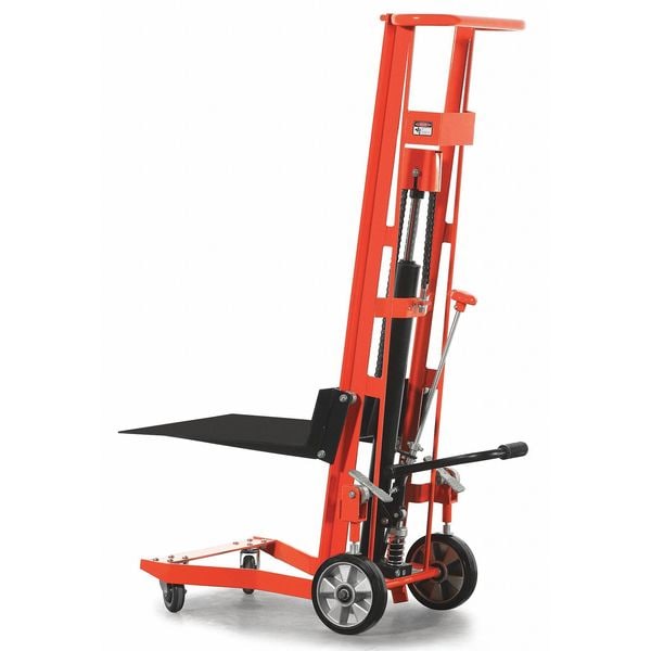 Modular Powered-Lift/Manual-Push Platform Lift Truck with Workbench, Powered/Manual