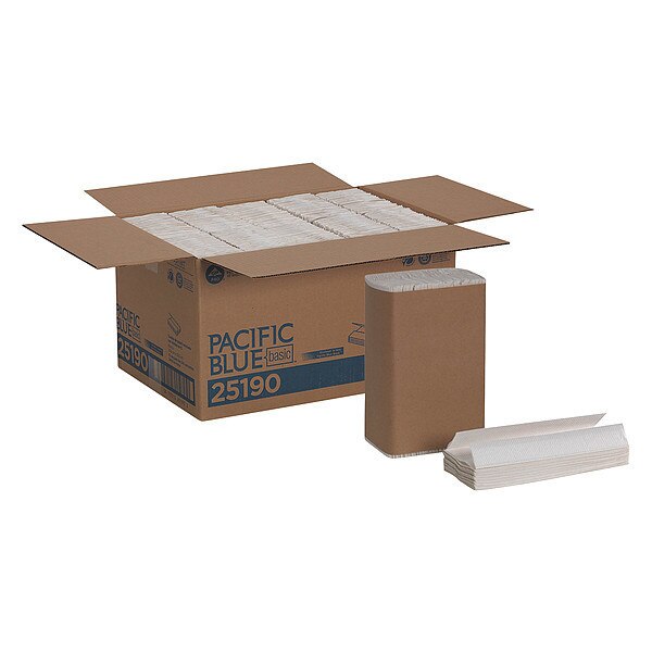 Pacific Blue Basic C-Fold Paper Towels, 1, 240, White, 10 PK