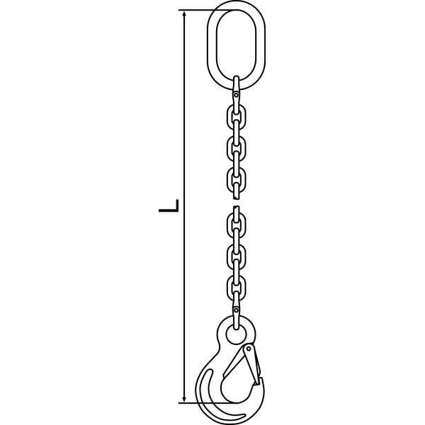 Chain Sling, G63, SOS, Stainless Stl, 5 ft L