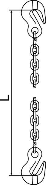 Chain Sling, G120, SGG, Alloy Steel, 10 ft L