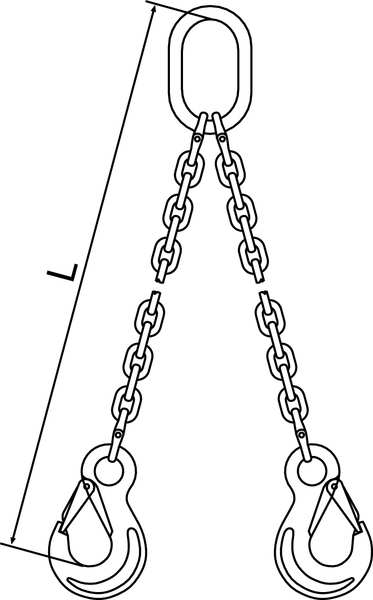 Chain Sling, G63, DOS, Stnless Stl, 10 ft L