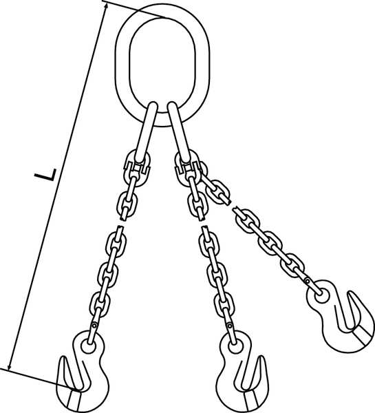 Chain Sling, G120, TOG, Alloy Steel, 10 ft L