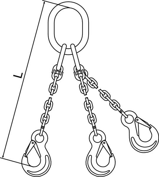 Chain Sling, G120, TOS, Alloy Steel, 5 ft. L