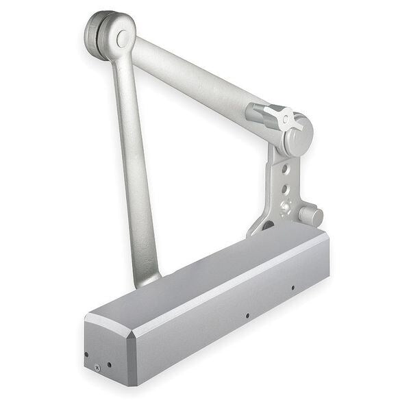 Manual Hydraulic Stanley QDC 200 Door Closer Heavy Duty Interior and Exterior, Silver