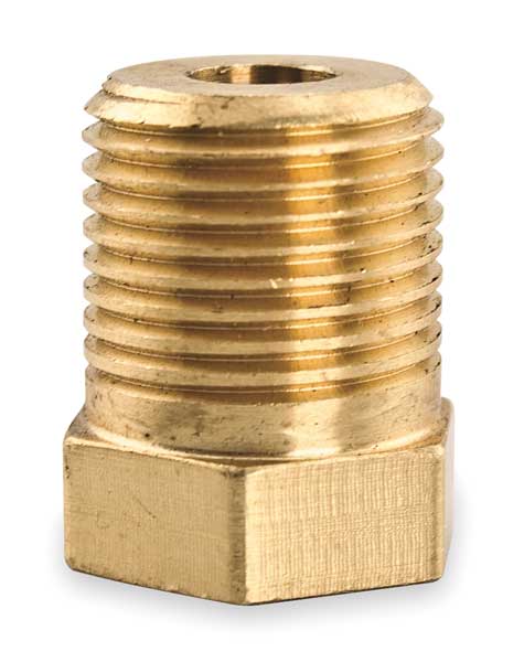 Adaptor, 1/2 NPT x 3/8-16, Brass