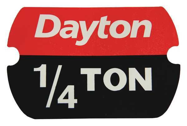 Label, Rated Load 1/4 Ton