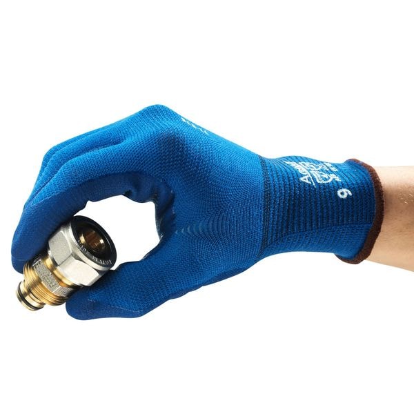 Foam Nitrile Coated Gloves, Palm Coverage, Blue, 10, PR