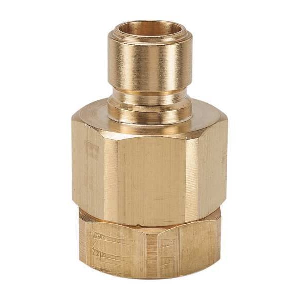 Hydraulic Quick Connect Hose Coupling, Brass Body, Ball Lock, 1/2
