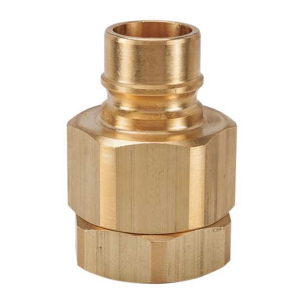 Hydraulic Quick Connect Hose Coupling, Brass Body, Ball Lock, 3/4