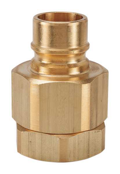 Hydraulic Quick Connect Hose Coupling, Brass Body, Sleeve Lock, 3/8