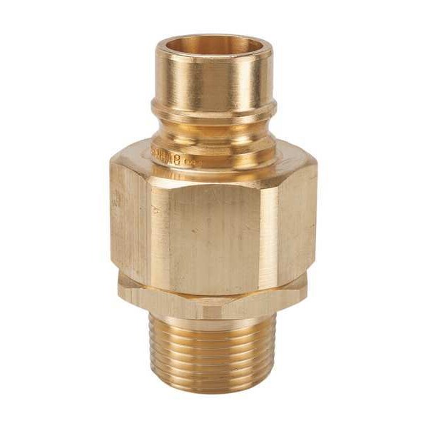 Hydraulic Quick Connect Hose Coupling, Brass Body, Ball Lock, 3/4