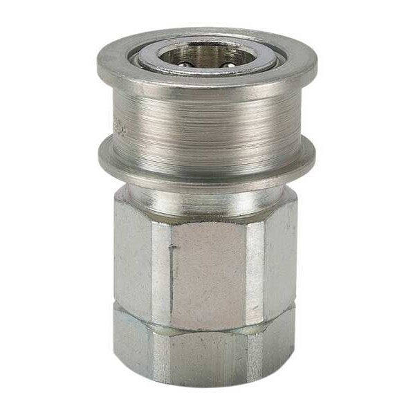 Hydraulic Quick Connect Hose Coupling, Steel Body, Ball Lock, 3/8
