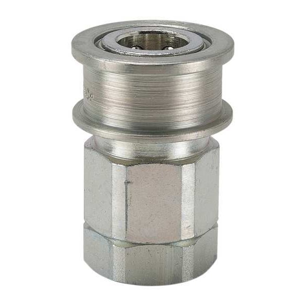 Hydraulic Quick Connect Hose Coupling, Steel Body, Sleeve Lock, 3/4